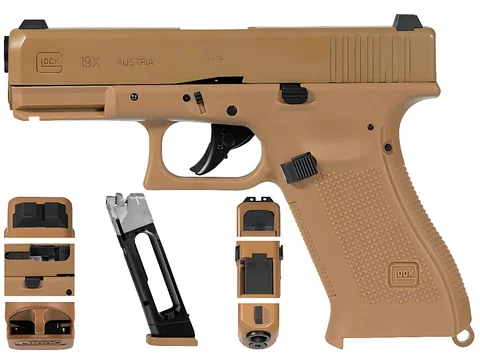 Пневматичний пістолет Umarex Glock 19X TAN Blowback кал.4,5мм (з затворною затримкою) — фото 7