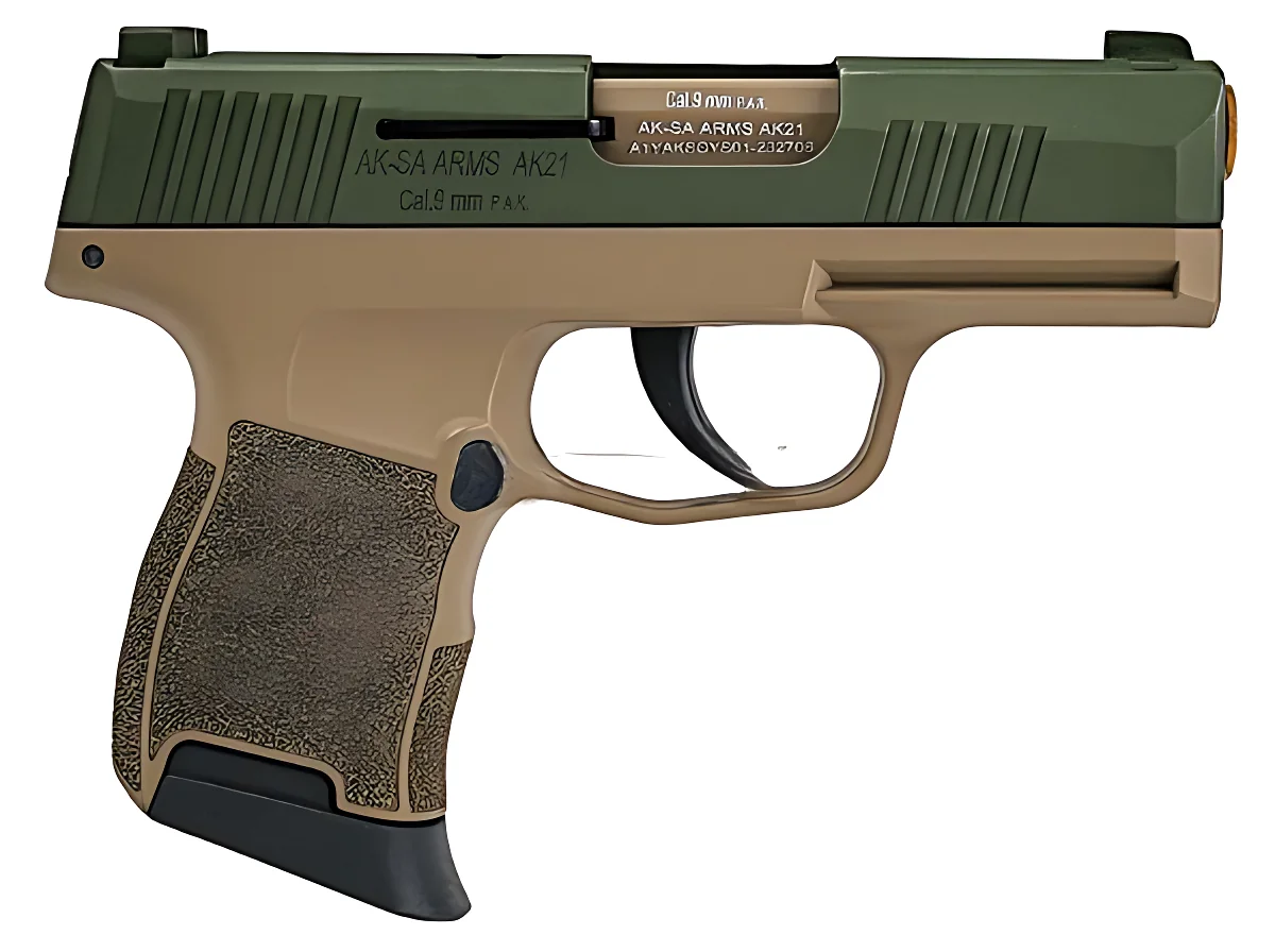 Пістолет сигнальний Aksa Arms AK21 CC-06 cal.9 PAK (Sig Sauer P365) Tan/Green