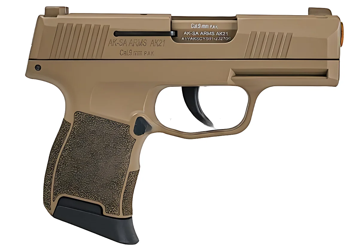 Пістолет сигнальний Aksa Arms AK21 CC-08 cal.9 PAK (Sig Sauer P365) Tan