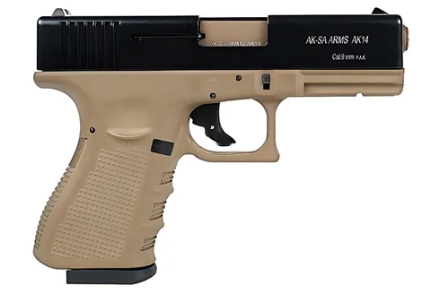 Пістолет сигнальний Aksa Arms AK14 CC-02 cal.9 PAK (Glock 17 Gen 3) Tan/Black