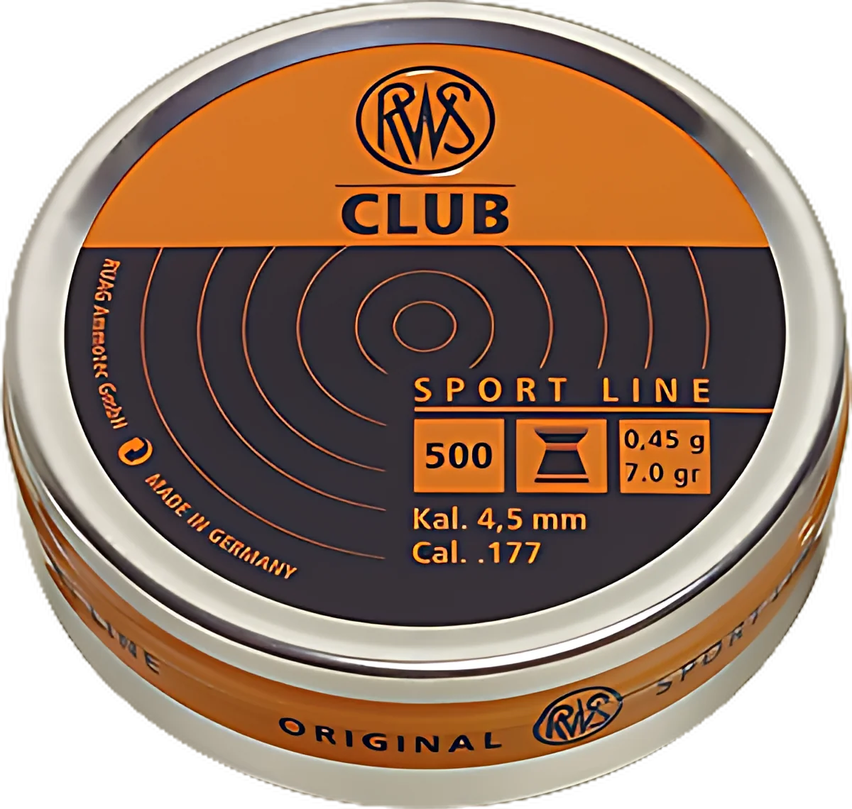 Кульки RWS Club 0,45 гр.500 шт кал.4,5 мм