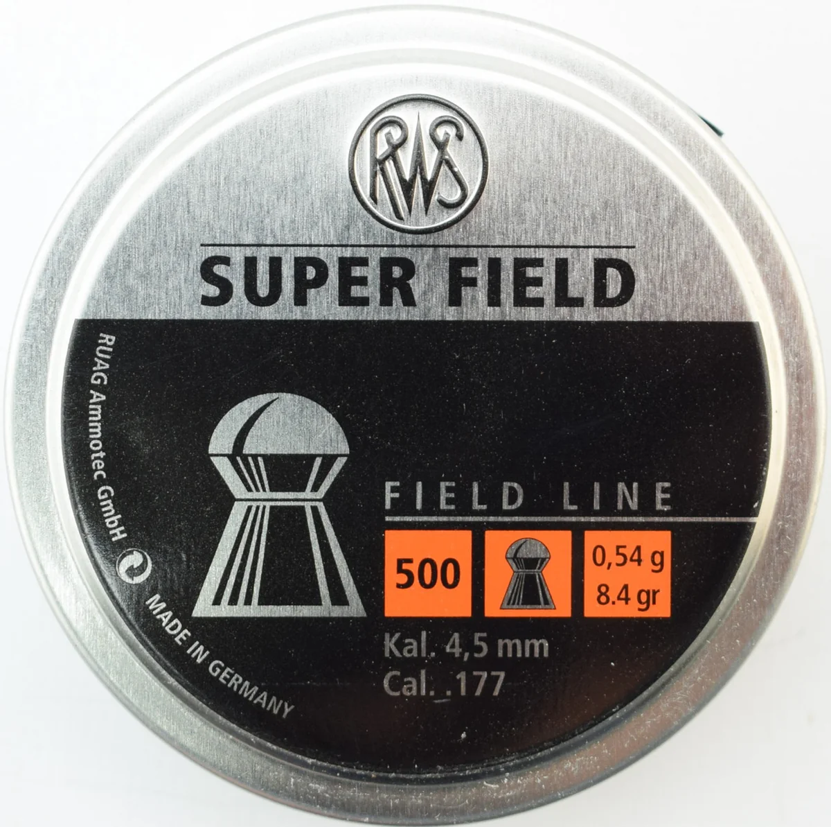 Кульки RWS SuperField 0,54 гр.500 шт кал.4,5 мм