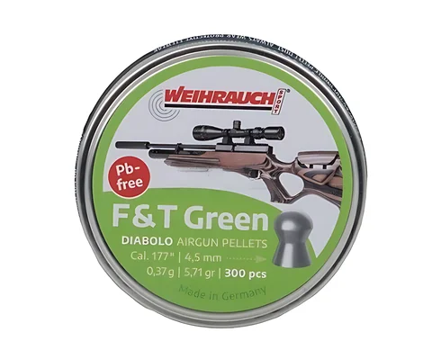 Кульки Weihrauch / H&N F&T Green 0,37гр, кал.4,5(.177) 300 шт