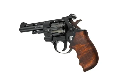 Револьвер під патрон флобера Weihrauch HW4, кал.4, 4" Hoizgriff (Wooden grip) — фото 3