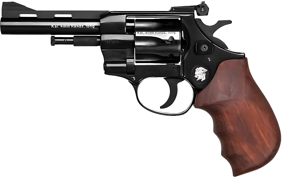 Револьвер під патрон флобера Weihrauch HW4, кал.4, 4" Hoizgriff (Wooden grip)