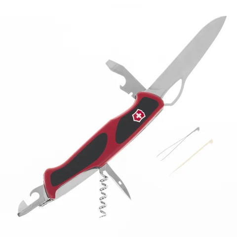 Ніж Victorinox Delemont, "RangerGrip 61", 130 мм, червоний / чорний — фото 6