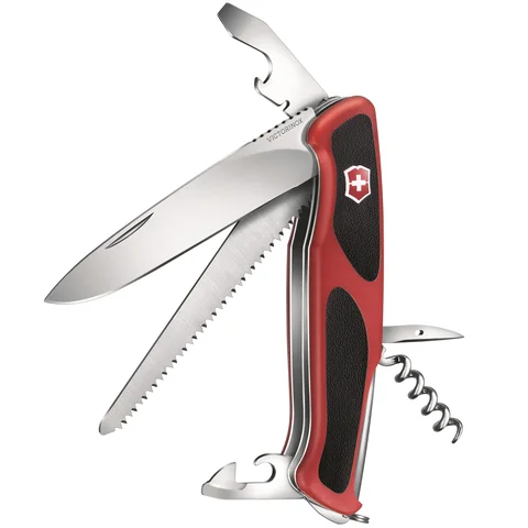 Ніж Victorinox Delemont, "RangerGrip 55", 130 мм, червоний / чорний — фото 2
