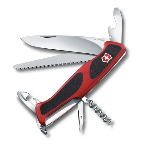 Ніж Victorinox Delemont, "RangerGrip 55", 130 мм, червоний / чорний — фото 5
