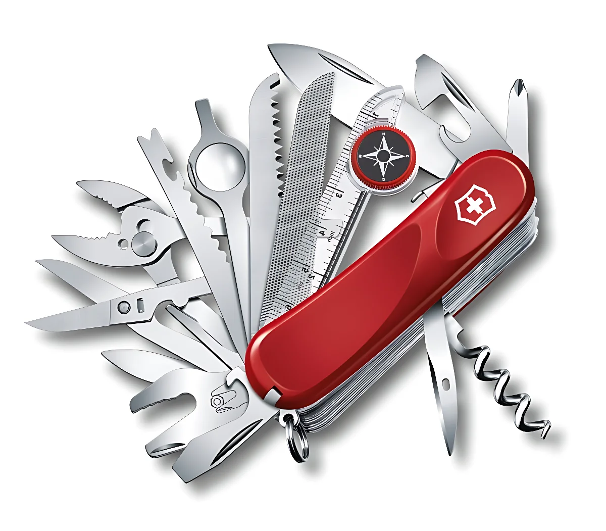 Ніж Victorinox Delemont, "Evolution S54", 85мм, червоний, подар.коробка