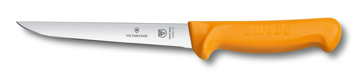 Ніж кухонний обваловувальний Victorinox Swibo Boning, вузький, помаранчевий, 14 см
