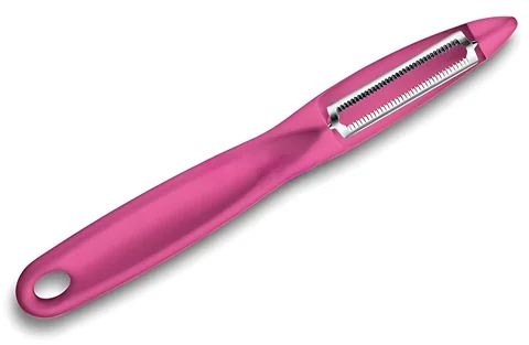 Овочечистка універсальна Victorinox, серрейторна двостороння РК, рожева — фото 3