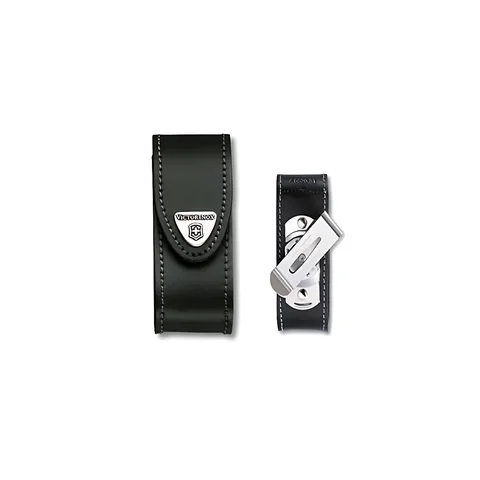 Чохол Victorinox поясний з чорної шкіри (91 мм, 2-4 шари) — фото 2