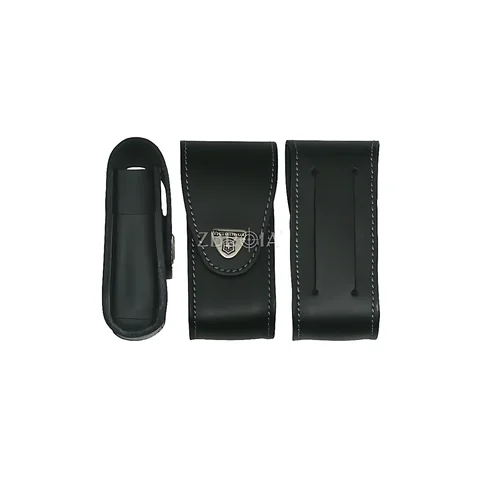 Чохол Victorinox поясний чорний шкіряний (111 мм, 2-4 шари)