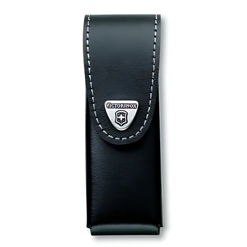 Чохол Victorinox поясний чорний шкіряний (111 мм, до 5 шарів та SwissTool)