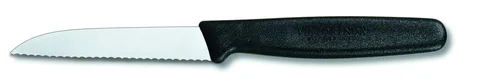 Ніж кухонний Victorinox Standart 8см, серрейтор, чорний