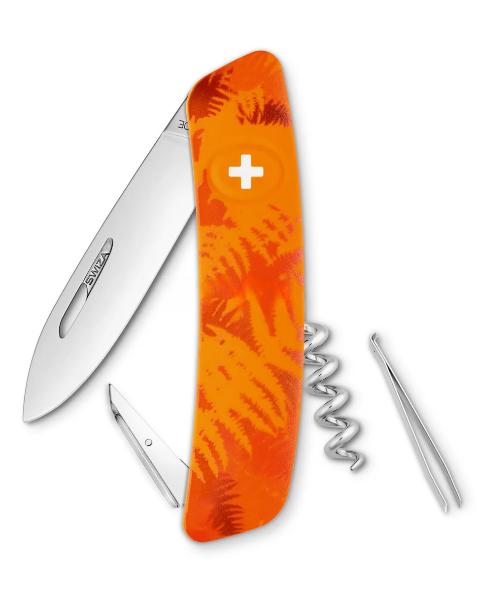 Ніж Swiza C01, orange fern, 6 ф., штопор