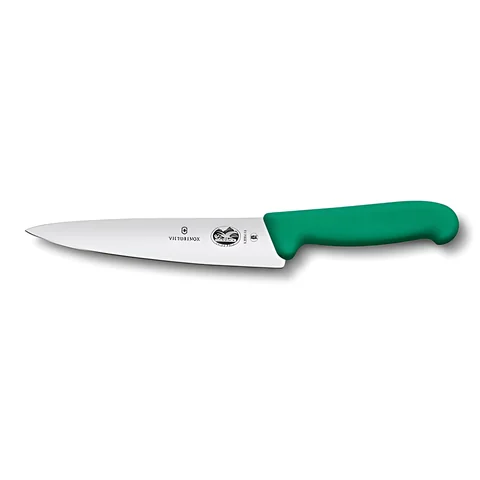 Ніж кухонний обробний Victorinox Fibrox 19 см, зелений