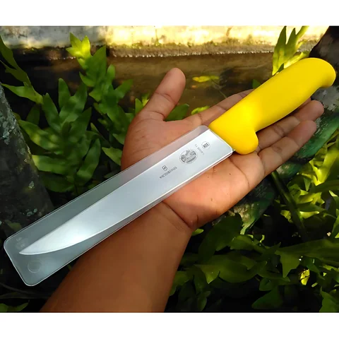 Ніж кухонний обваловувальний Victorinox Fibrox 15 см, жовтий