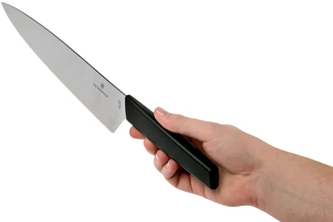 Ніж кухонний шефський Victorinox Swiss Modern Carving, 20 см, чорний, блістер