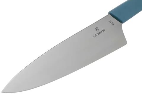 Ніж кухонний шефський Victorinox Swiss Modern Carving Cornflower, 20 см, блакитний, блістер