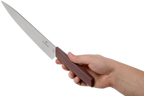 Ніж кухонний шефський Victorinox Swiss Modern Grape, 22 см, бордо, блістер
