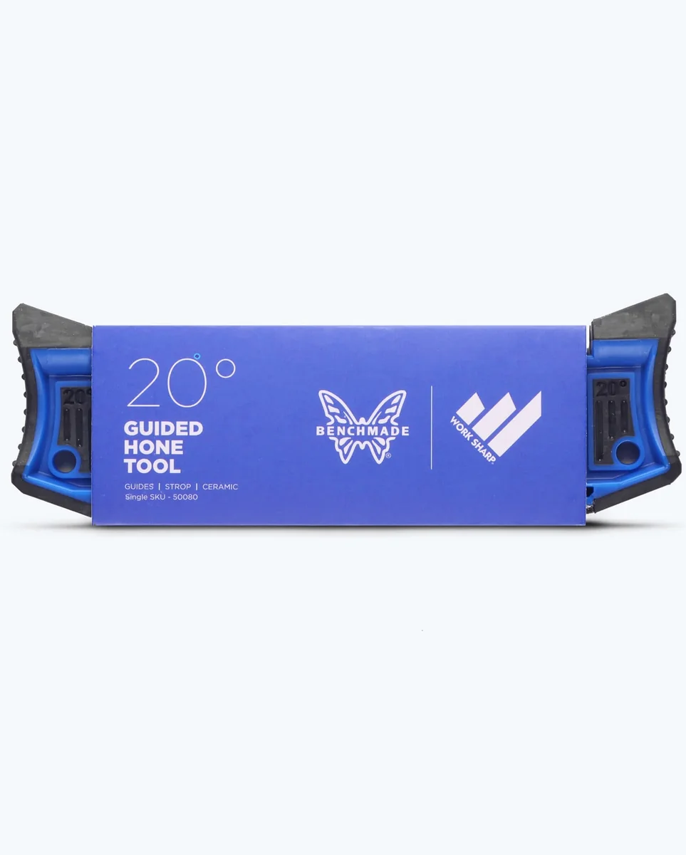 Точило Benchmade "20° Guided hone tool", кераміка+шкіра, 20 градусів