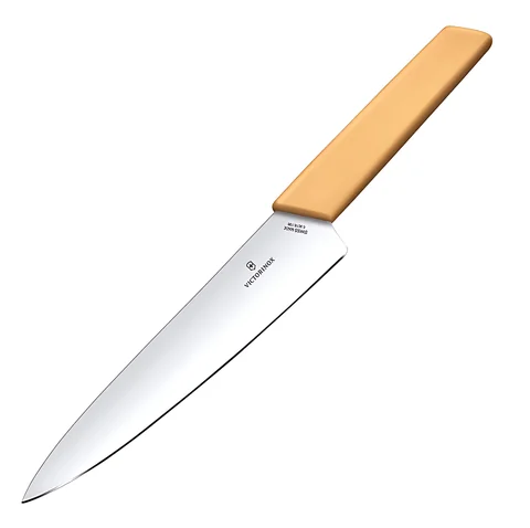 Ніж кухонний шефський Victorinox Swiss Modern Carving Honey, 19 см, жовтий, блістер