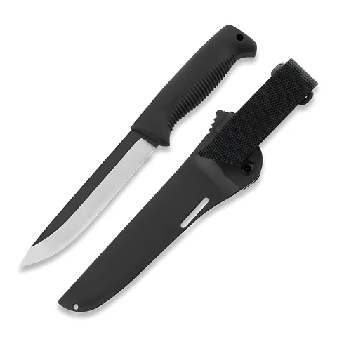 Ніж Peltonen M95, без покриття, чорний, чорний композитний чохол