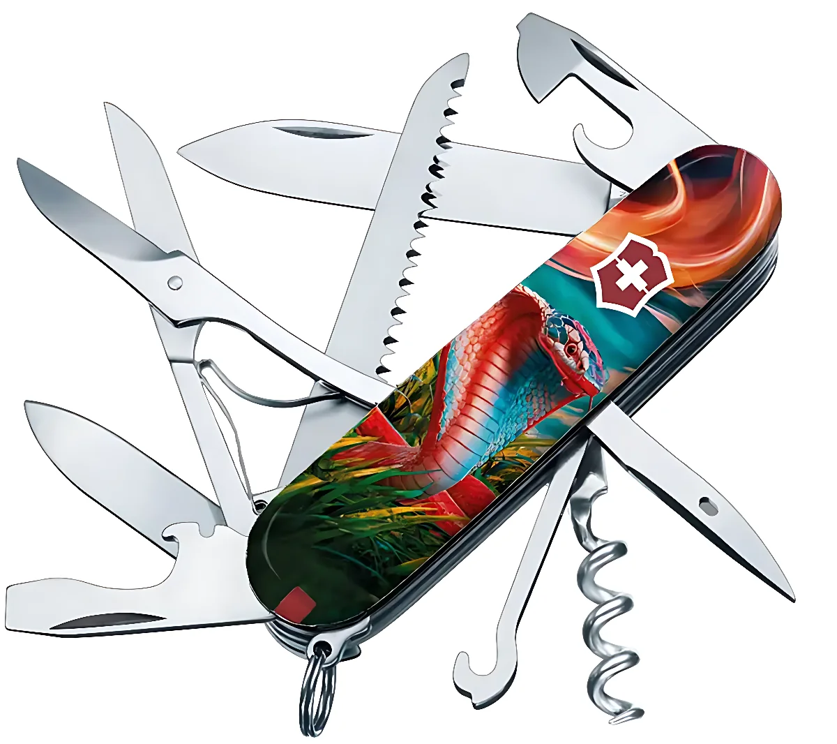 Ніж Victorinox Swiss Army Huntsman Zodiac Барвиста кобра