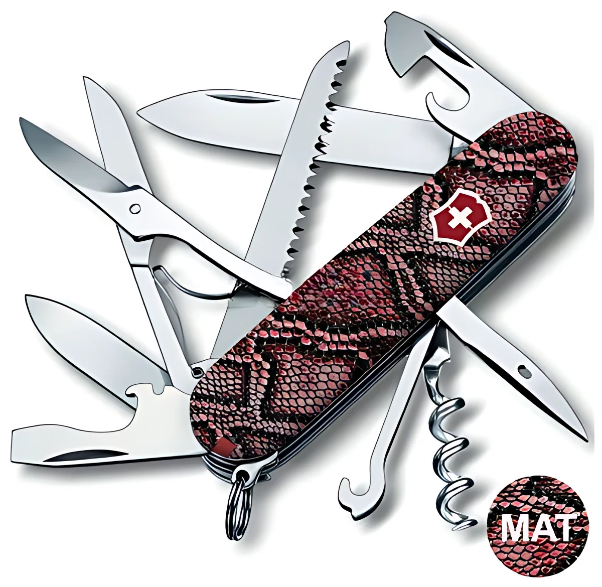 Ніж Victorinox Swiss Army Huntsman Design Принт Шкіра пітона