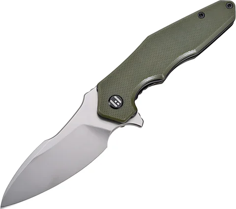 Ніж Hightron Mini Ventura, D2, G10, зелений, сталевий stonewash клинок — фото 2