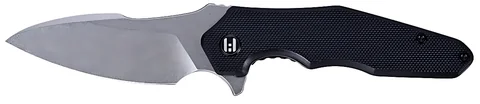 Ніж Hightron Mini Ventura, D2, G10, чорний, сталевий stonewash клинок