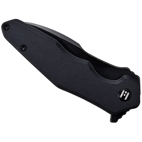 Ніж Hightron Mini Ventura, D2, G10, чорний, чорний stonewash клинок — фото 3