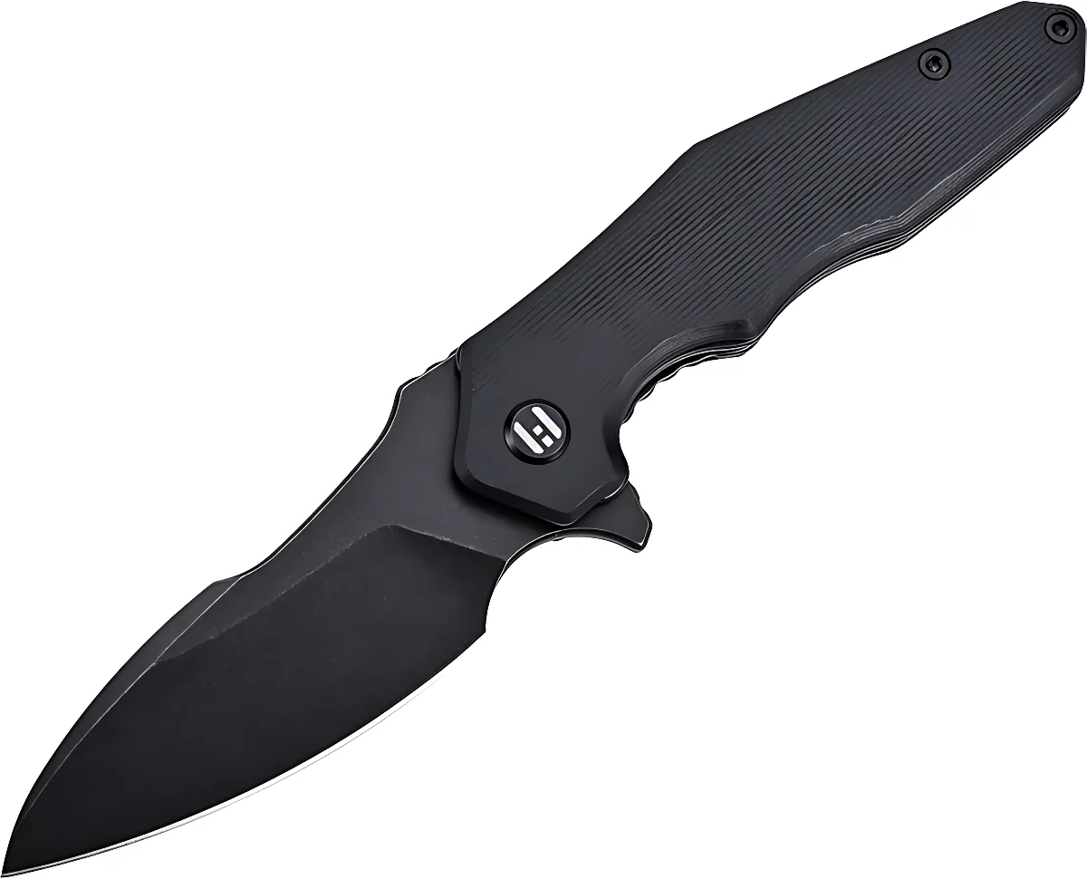 Ніж Hightron Mini Ventura, D2, G10, чорний, чорний stonewash клинок