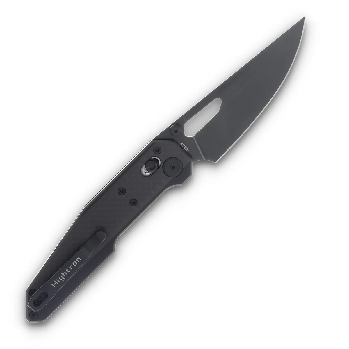 Ніж Hightron Sharplyn,14C28N, G10, зелений, чорний клинок