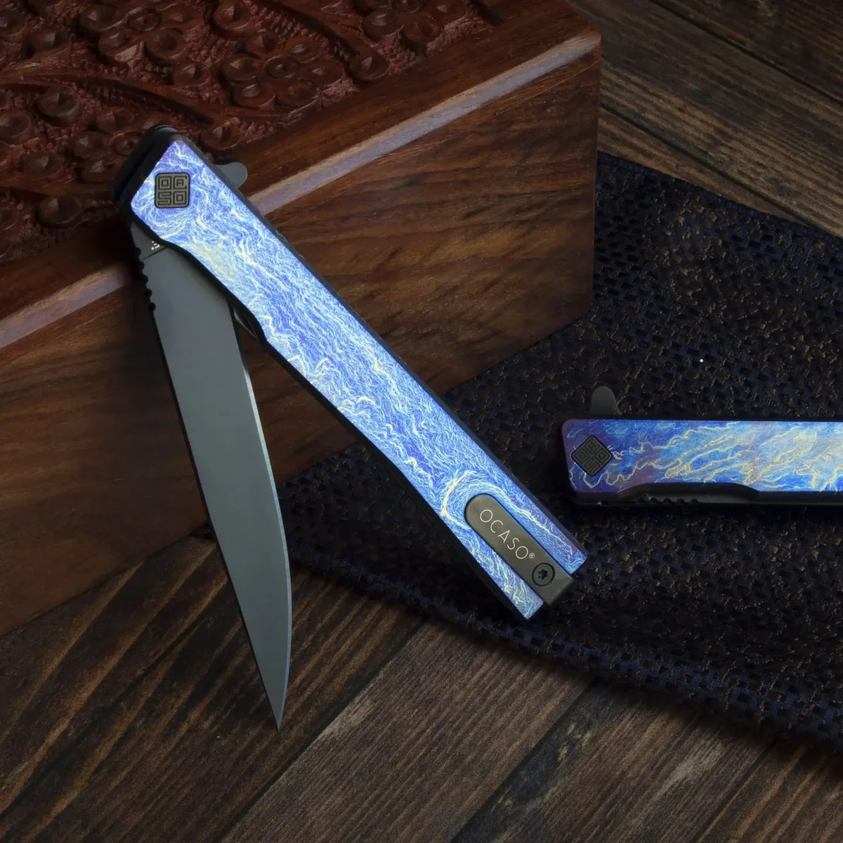 Ніж Ocaso "Solstice", Anodized titanium, Black