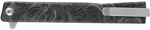 Ніж Ocaso "Solstice", Engraved titanium, Topo Pattern, Satin — фото 2