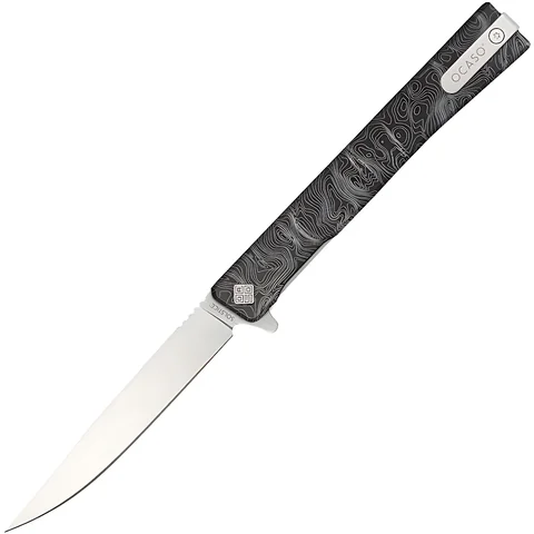 Ніж Ocaso "Solstice", Engraved titanium, Topo Pattern, Satin — фото 3
