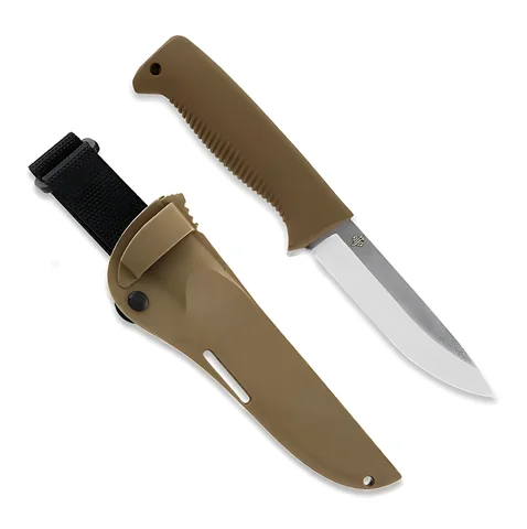 Ніж Peltonen M07 (N690), без покриття, coyote, coyote композитний чохол