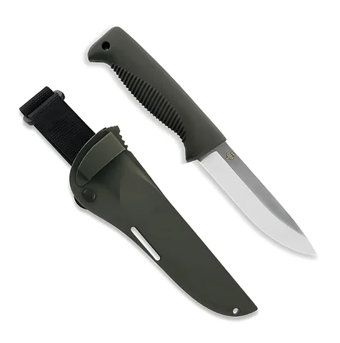 Ніж Peltonen M07 (N690), без покриття, хакі, хакі композитний чохол