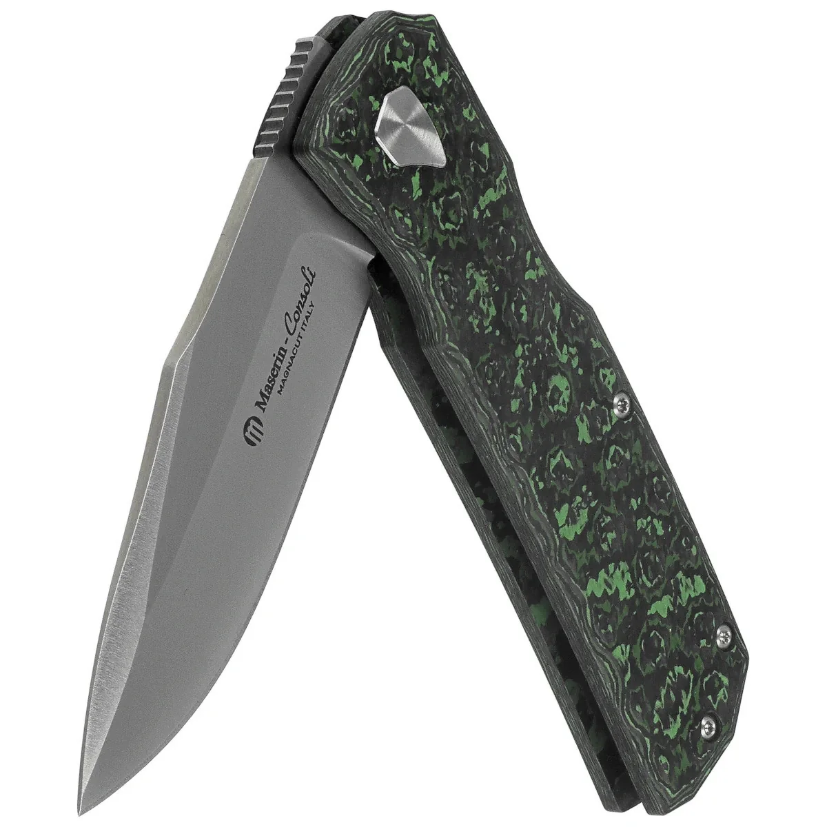 Ніж Maserin Power, Magnacut, fat carbon  green jungle