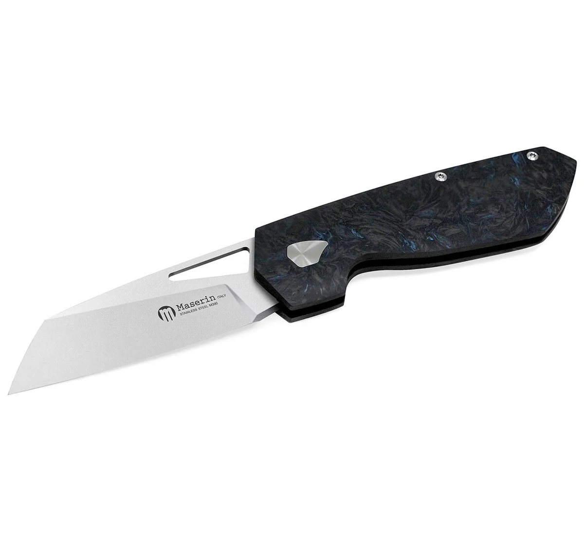 Ніж Maserin W2, M390,  fat carbon, синій