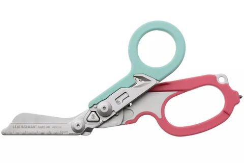 Ножиці Leatherman Raptor Rescue, бірюзово-рожеві, utility чохол