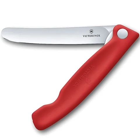 Ніж кухонний складний Victorinox SwissClassic 11 см, заокруглений, червоний