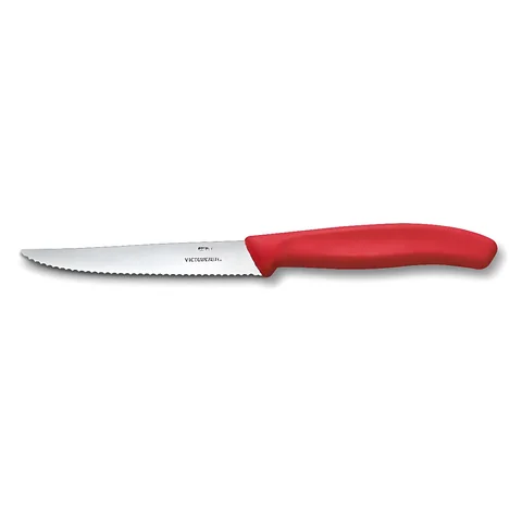 Ніж кухонний Victorinox SwissClassic стейковий11 см, серрейтор, червоний