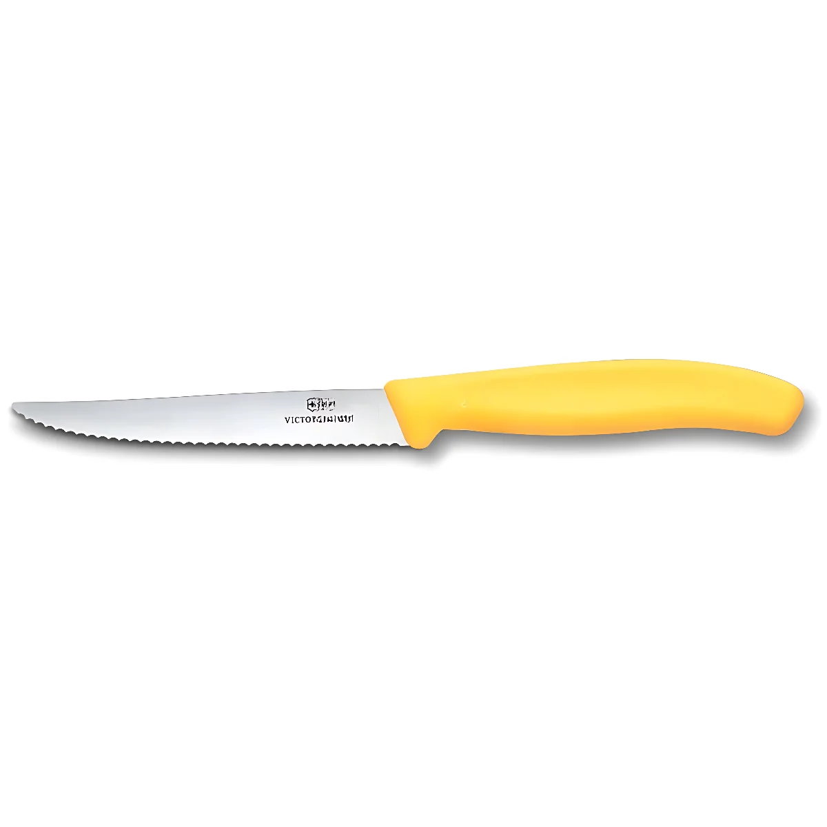 Ніж кухонний Victorinox SwissClassic стейковий11 см, серрейтор, жовтий