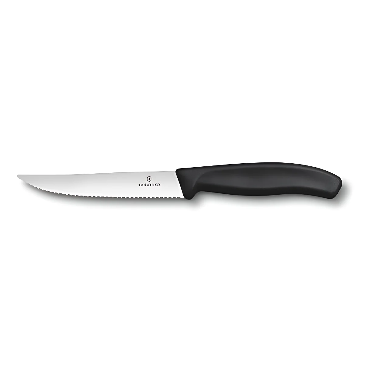 Ніж кухонний столовий Victorinox SwissClassic 12 см, серрейтор, чорний