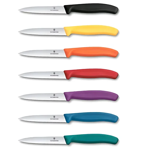 Ніж кухонний Victorinox SwissClassic, серрейтор, 10 см, зелений — фото 2