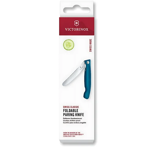 Ніж кухонний складний Victorinox SwissClassic 11 см, заокруглений, синій — фото 2