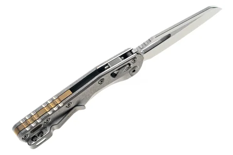 Ніж Microtech MSI Ram-Lok Marfione Select Stonewash Slab side Titanium w/bronze photo 3